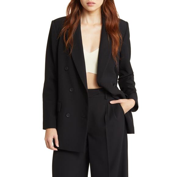 Nordstrom Oversize Double Breasted Blazer Size S - Picture 1 of 5
